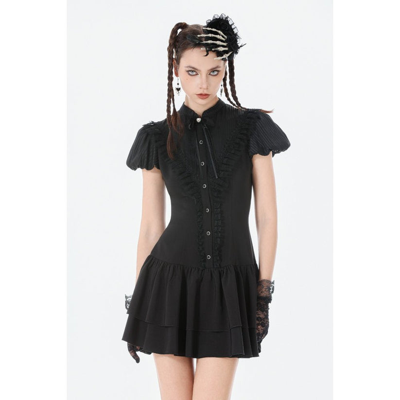 Dark in Love Lolita Dress Bow-Trim Lace UK 8-18 - QHA UK