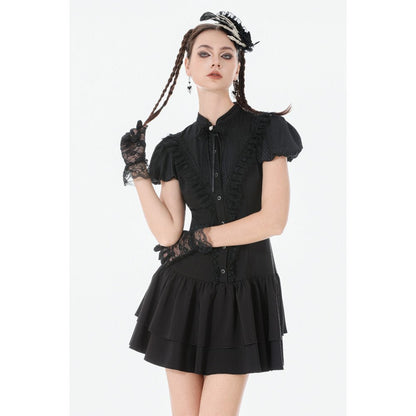 Dark in Love Lolita Dress Bow-Trim Lace UK 8-18 - QHA UK