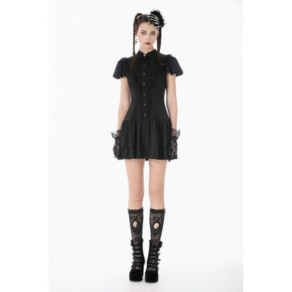 Dark in Love Lolita Dress Bow-Trim Lace UK 8-18 - QHA UK