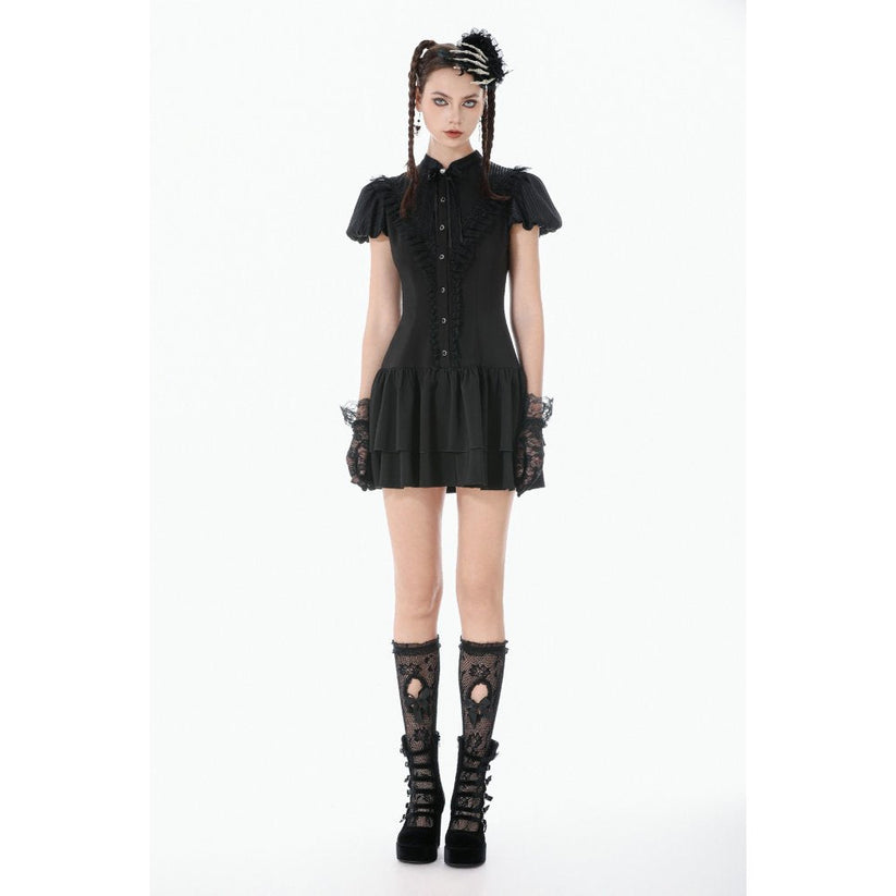 Dark in Love Lolita Dress Bow-Trim Lace UK 8-18 - QHA UK