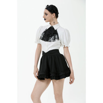 Dark in Love Lolita Mini Skirt Inspired Ruffled Black UK 8-22 - QHA UK