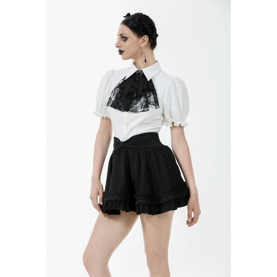Dark in Love Lolita Mini Skirt Inspired Ruffled Black UK 8-22 - QHA UK