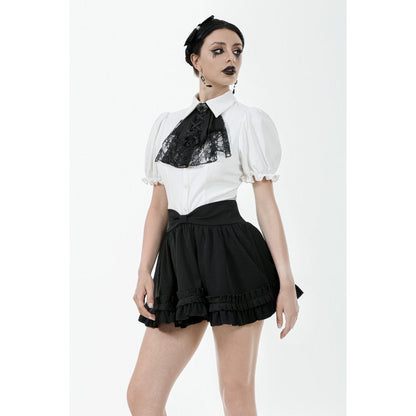 Dark in Love Lolita Mini Skirt Inspired Ruffled Black UK 8-22 - QHA UK