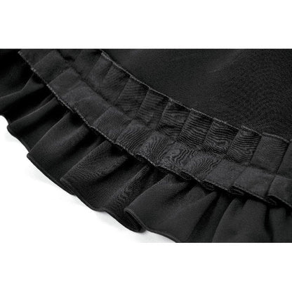 Dark in Love Lolita Mini Skirt Inspired Ruffled Black UK 8-22 - QHA UK