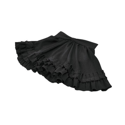 Dark in Love Lolita Mini Skirt Inspired Ruffled Black UK 8-22 - QHA UK