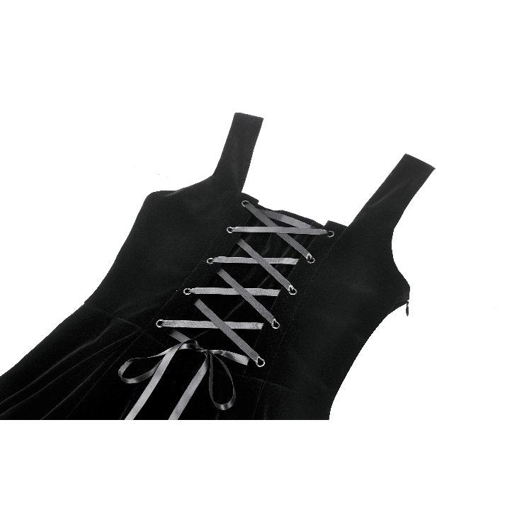 Dark In Love Lux Black Velvet Horn Embroidery Maxi Dress | QHA UK - QHA UK