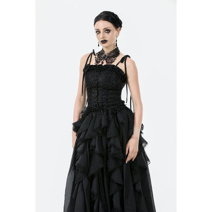 Dark in Love Necklace Lysandra Butterfly Lace Beaded Collar - Collar Detail - QHA UK