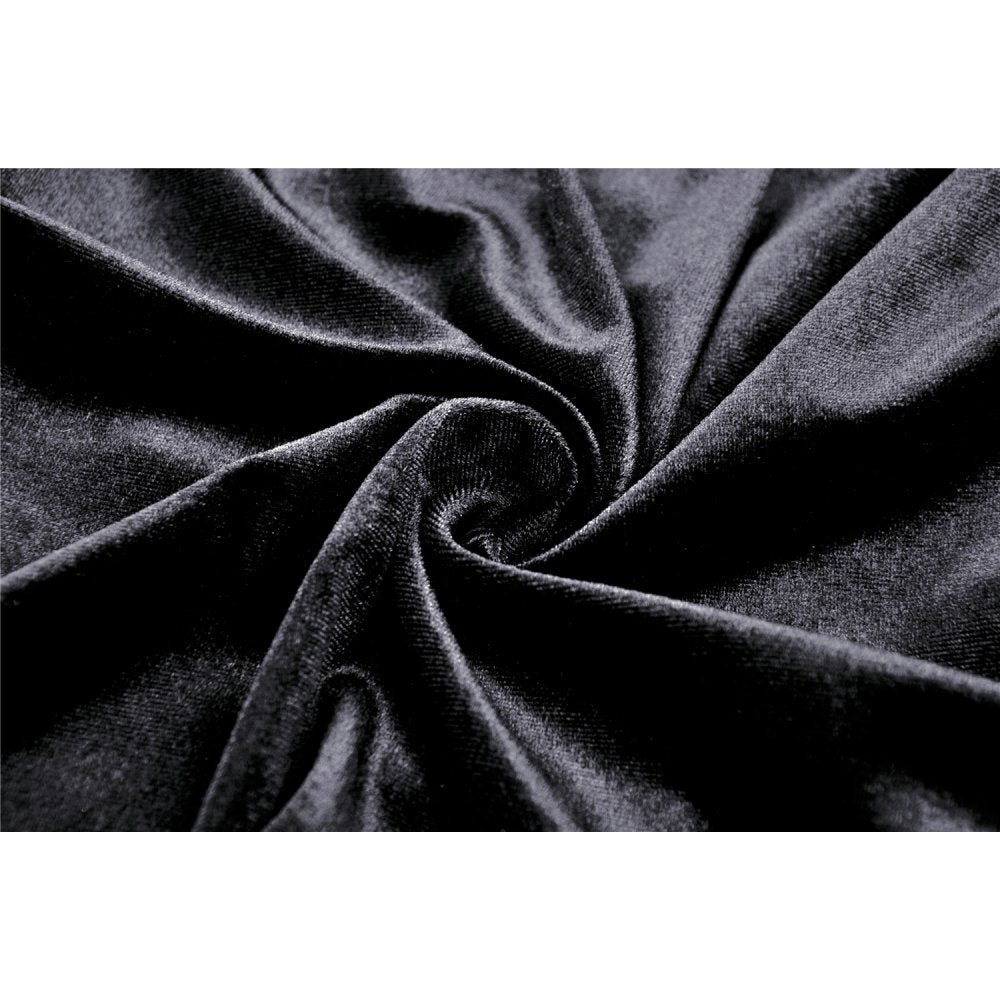 Dark in Love Gothic Skirt Melisandre Embroidered Velvet Mesh Black - QHA UK