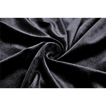 Dark in Love Gothic Skirt Melisandre Embroidered Velvet Mesh Black - QHA UK