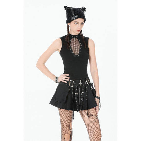 Dark in Love Punk Skirt Metal UK 8-20 - QHA UK