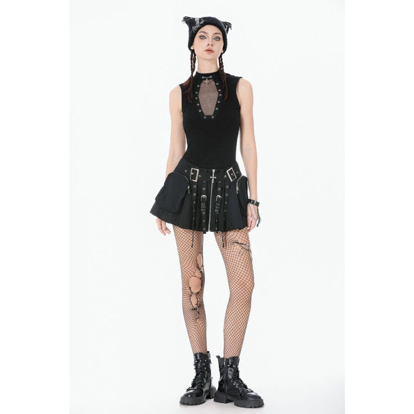 Dark in Love Punk Skirt Metal UK 8-20 - QHA UK