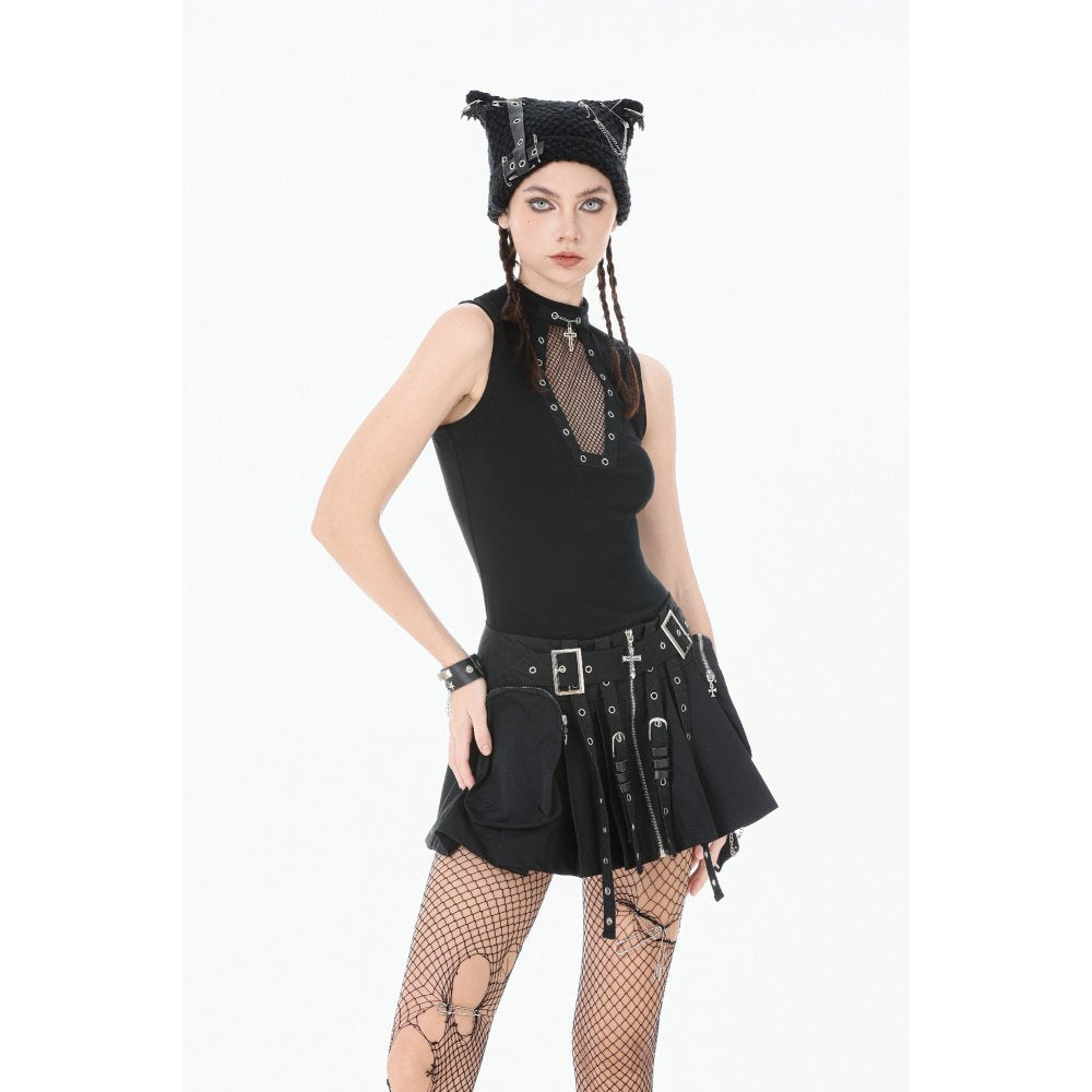 Dark in Love Punk Skirt Metal UK 8-20 - QHA UK
