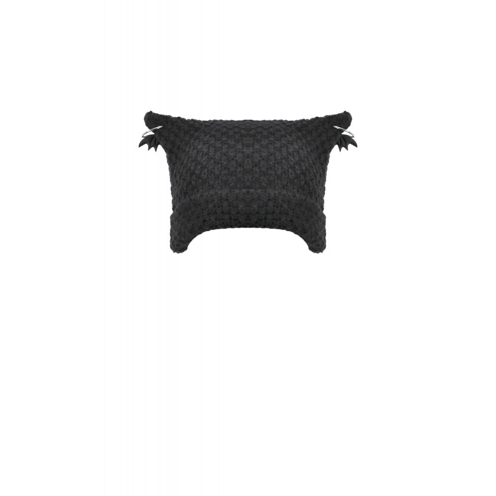 Dark in Love Punk Beanie Mina Metal Knit Hat - QHA UK