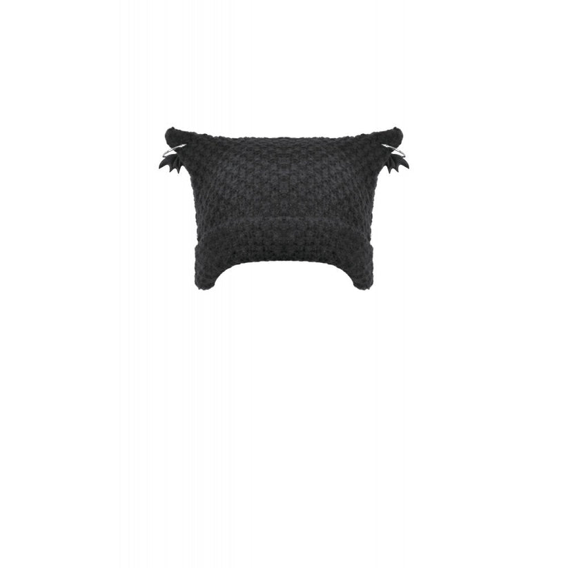 Dark in Love Punk Beanie Mina Metal Knit Hat - QHA UK