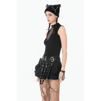 Dark in Love Punk Beanie Mina Metal Knit Hat - QHA UK