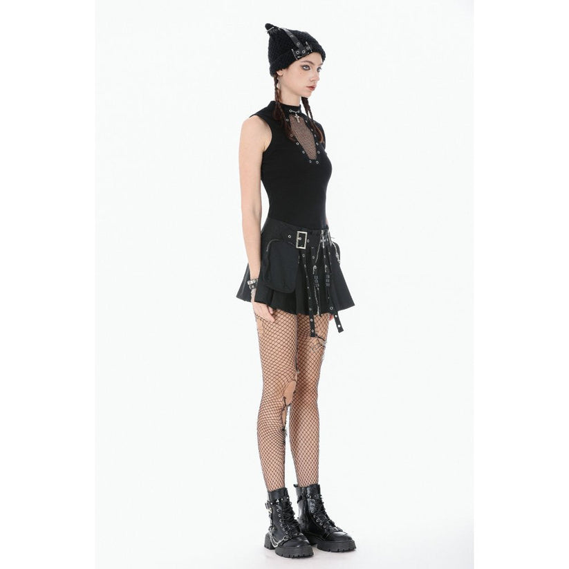 Dark in Love Punk Beanie Mina Metal Knit Hat - QHA UK