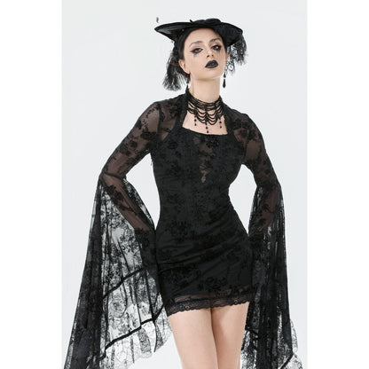 Dark in Love Dress Minerva Bell Sleeve Lace UK 8-22 - Sleeve Detail - QHA UK