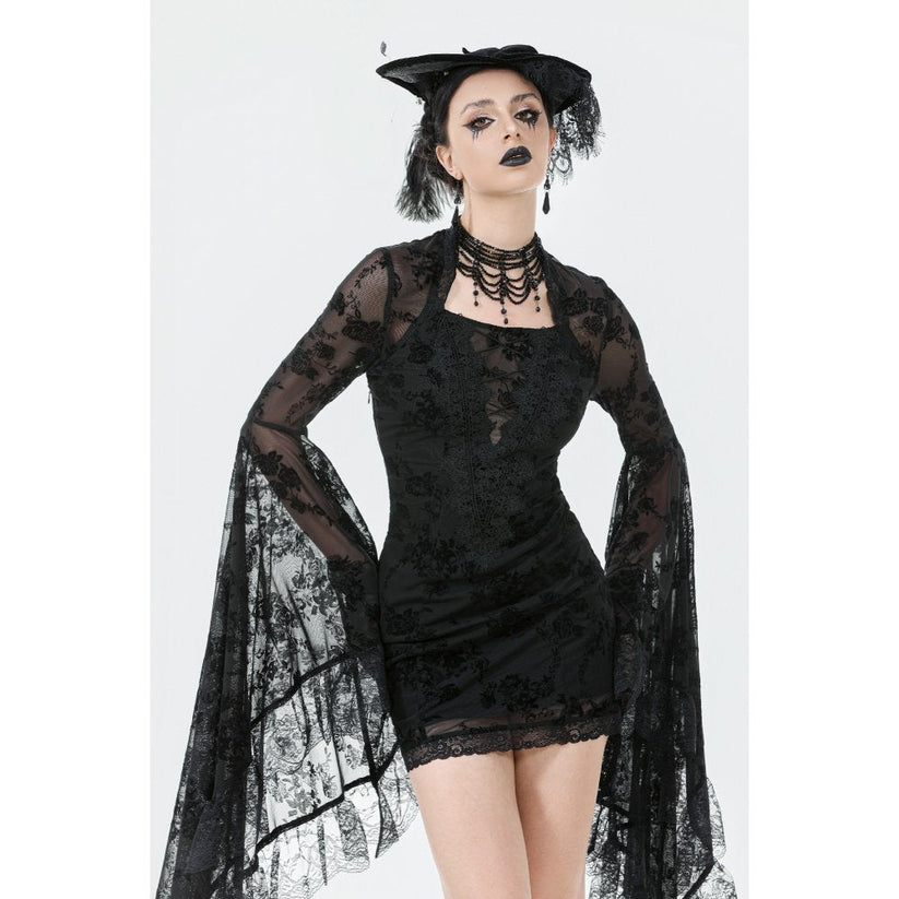 Dark in Love Dress Minerva Bell Sleeve Lace UK 8-22 - Sleeve Detail - QHA UK