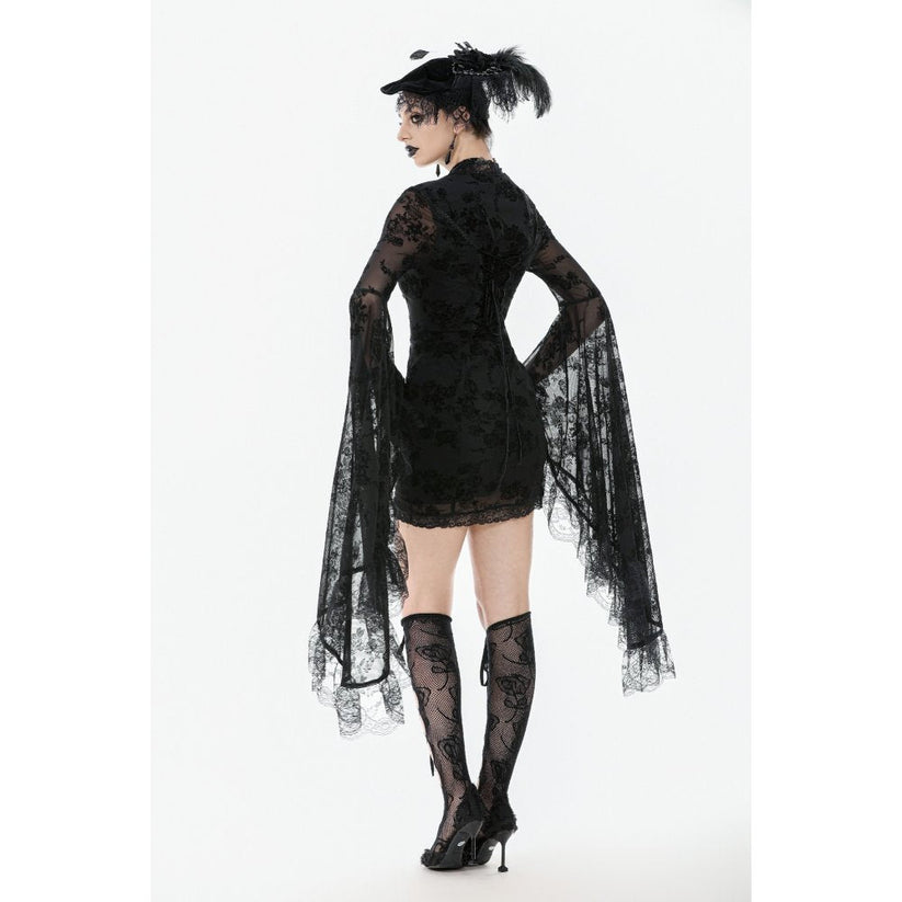 Dark in Love Dress Minerva Bell Sleeve Lace UK 8-22 - Sleeve Detail - QHA UK