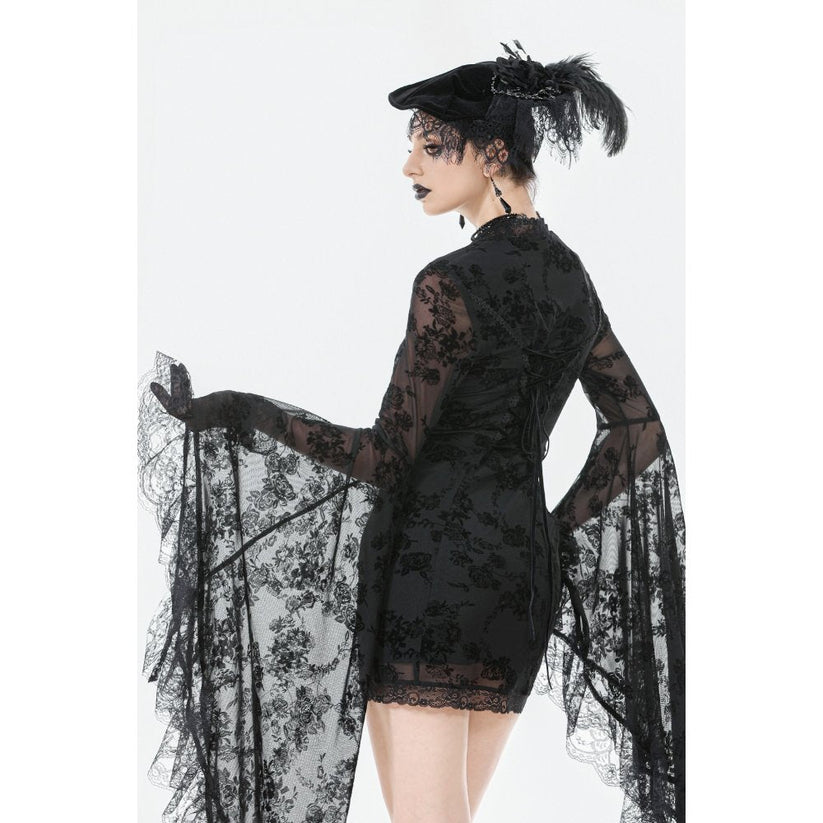 Dark in Love Dress Minerva Bell Sleeve Lace UK 8-22 - Sleeve Detail - QHA UK