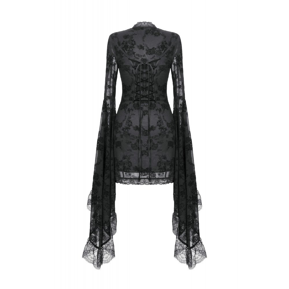 Dark in Love Dress Minerva Bell Sleeve Lace UK 8-22 - Sleeve Detail - QHA UK