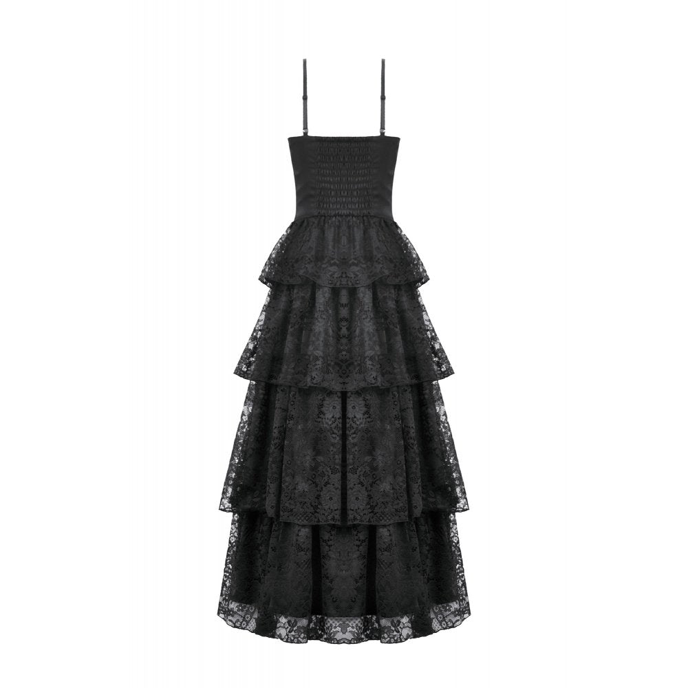 Dark in Love Gothic Dress Minerva Satin Lace UK 8-18 - QHA UK