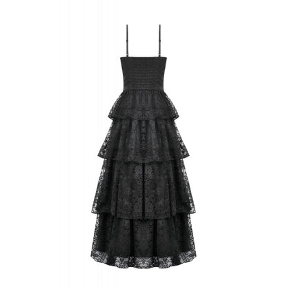Dark in Love Gothic Dress Minerva Satin Lace UK 8-18 - QHA UK