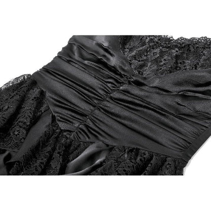 Dark in Love Gothic Dress Minerva Satin Lace UK 8-18 - QHA UK