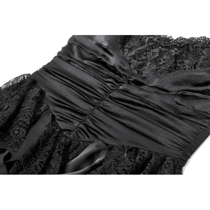 Dark in Love Gothic Dress Minerva Satin Lace UK 8-18 - QHA UK
