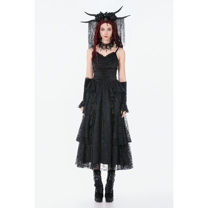 Dark in Love Gothic Dress Minerva Satin Lace UK 8-18 - QHA UK