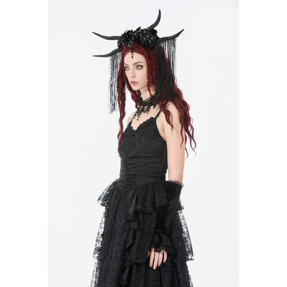 Dark in Love Gothic Dress Minerva Satin Lace UK 8-18 - QHA UK