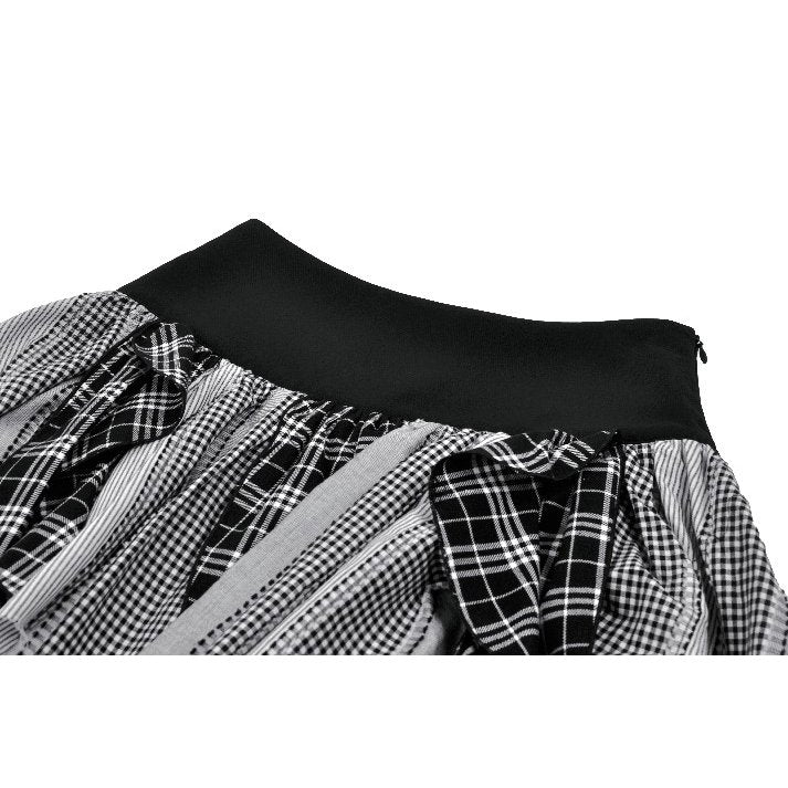 Dark in Love Punk Skirt Morrigan Patchwork UK 8-18 - QHA UK