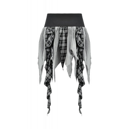 Dark in Love Punk Skirt Morrigan Patchwork UK 8-18 - QHA UK