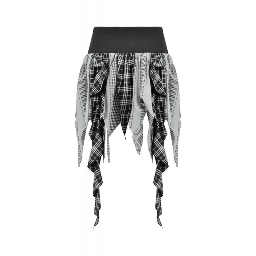 Dark in Love Punk Skirt Morrigan Patchwork UK 8-18 - QHA UK
