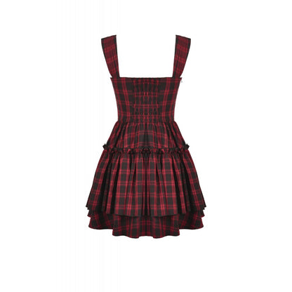 Dark in Love Dress Morrigan Tartan Lace-Up UK 8-22 - QHA UK