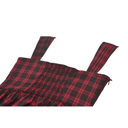 Dark in Love Dress Morrigan Tartan Lace-Up UK 8-22 - QHA UK