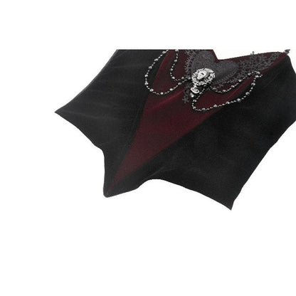 Dark in Love Women's Bodysuit Morrigan Velvet and Lace Chain-Detail - QHA UK