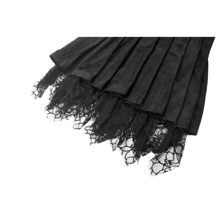 Dark in Love Gothic Dress Mortalis Lace-Up Black UK 8-18 - QHA UK