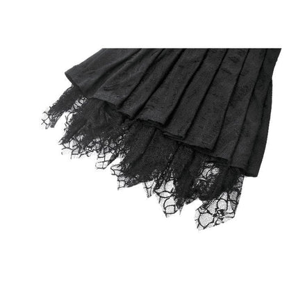 Dark in Love Gothic Dress Mortalis Lace-Up Black UK 8-18 - QHA UK