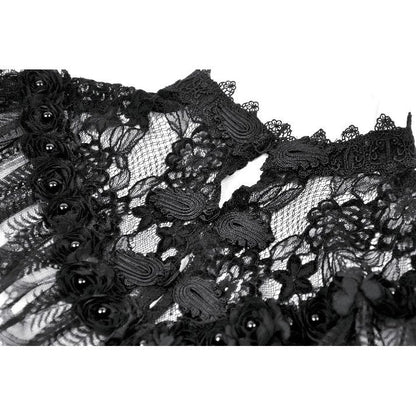 Dark in Love Women's Gothic Capelet Morwenna Lace Ruffle UK 10-22 - QHA UK