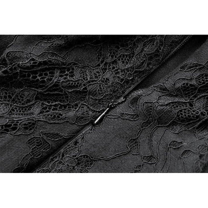 Dark in Love Gothic Maxi Dress Morwenna Lace Black UK 8-22 - QHA UK