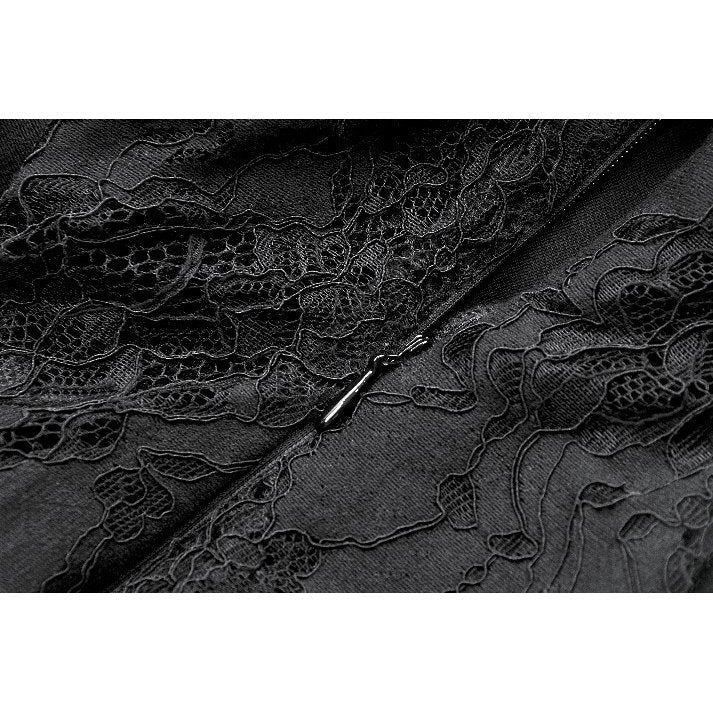 Dark in Love Gothic Maxi Dress Morwenna Lace Black UK 8-22 - QHA UK