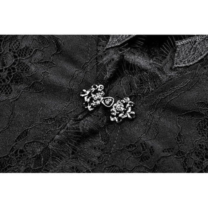 Dark in Love Gothic Maxi Dress Morwenna Lace Black UK 8-22 - QHA UK