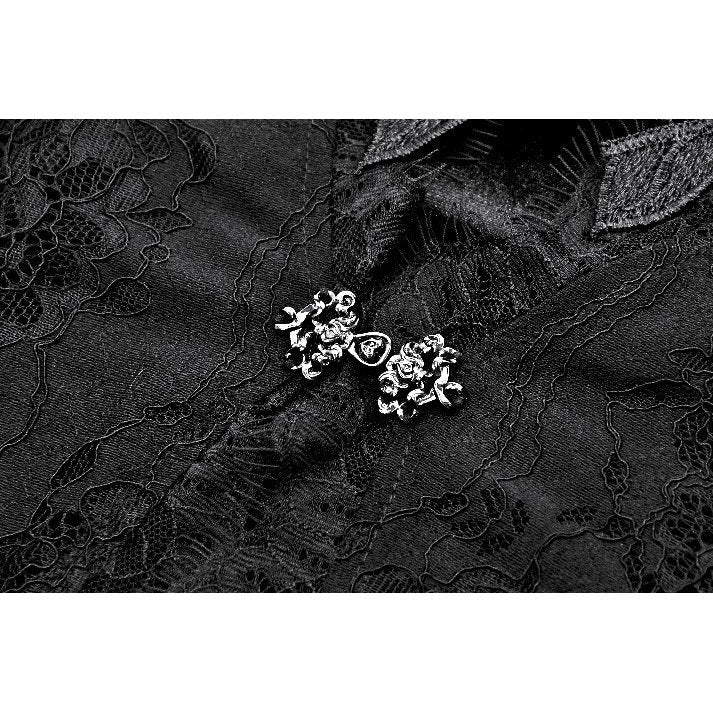 Dark in Love Gothic Maxi Dress Morwenna Lace Black UK 8-22 - QHA UK
