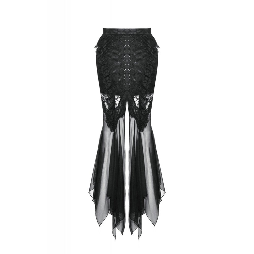 Dark in Love Gothic Skirt Nevaeh Lace and Mesh Mermaid UK 8-18 - QHA UK