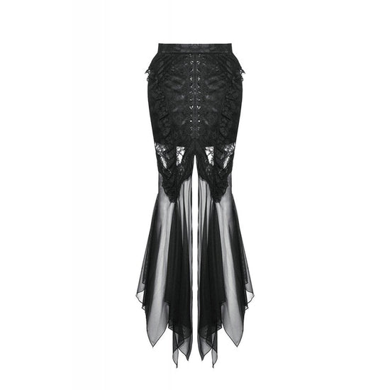 Dark in Love Gothic Skirt Nevaeh Lace and Mesh Mermaid UK 8-18 - QHA UK