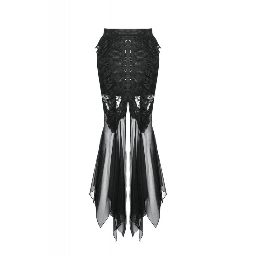 Dark in Love Gothic Skirt Nevaeh Lace and Mesh Mermaid UK 8-18 - QHA UK
