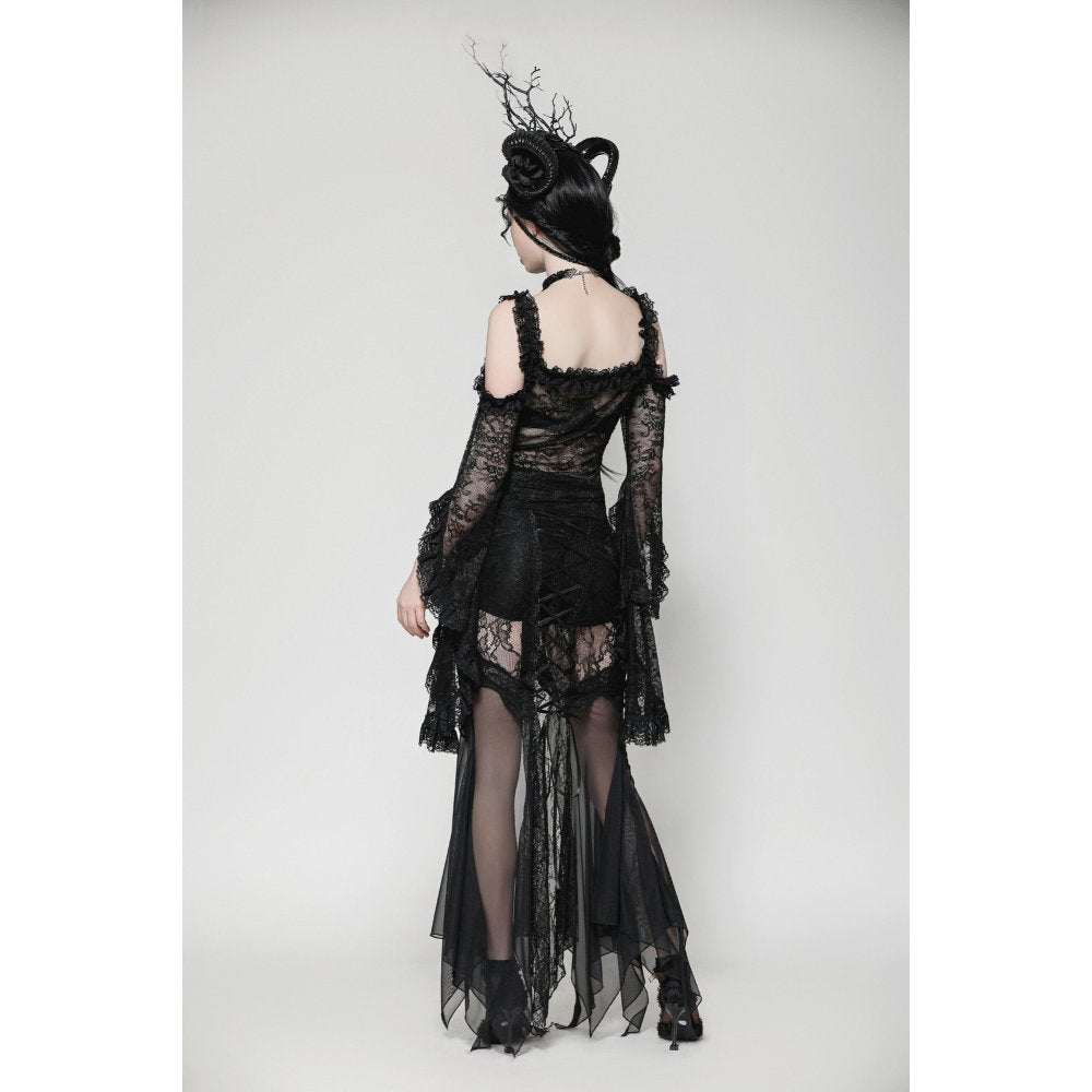 Dark in Love Gothic Skirt Nevaeh Lace and Mesh Mermaid UK 8-18 - QHA UK