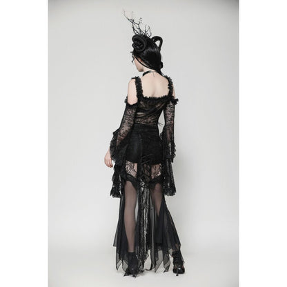 Dark in Love Gothic Skirt Nevaeh Lace and Mesh Mermaid UK 8-18 - QHA UK