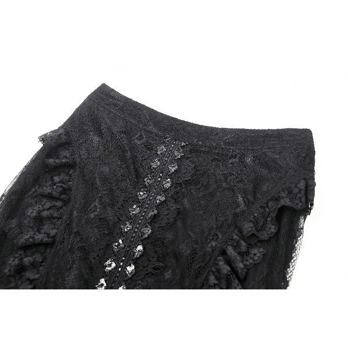 Dark in Love Gothic Skirt Nevaeh Lace and Mesh Mermaid UK 8-18 - QHA UK